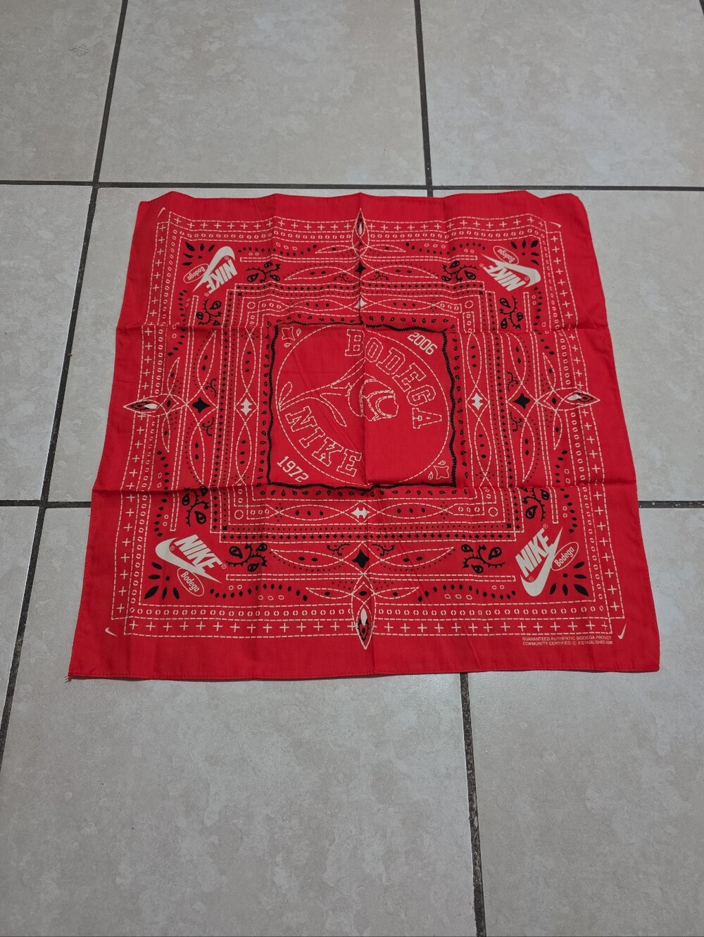 Nike Bodega Red Bandana Scarf